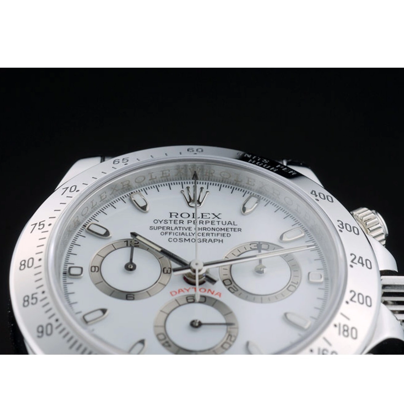 Aaa replica 80297 White Steel Daytona Rolex Swiss Bracelet Stainless Dial 0627